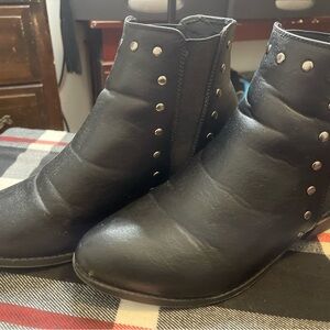 Forever 21 Black Ankle Booties with Studded Detail